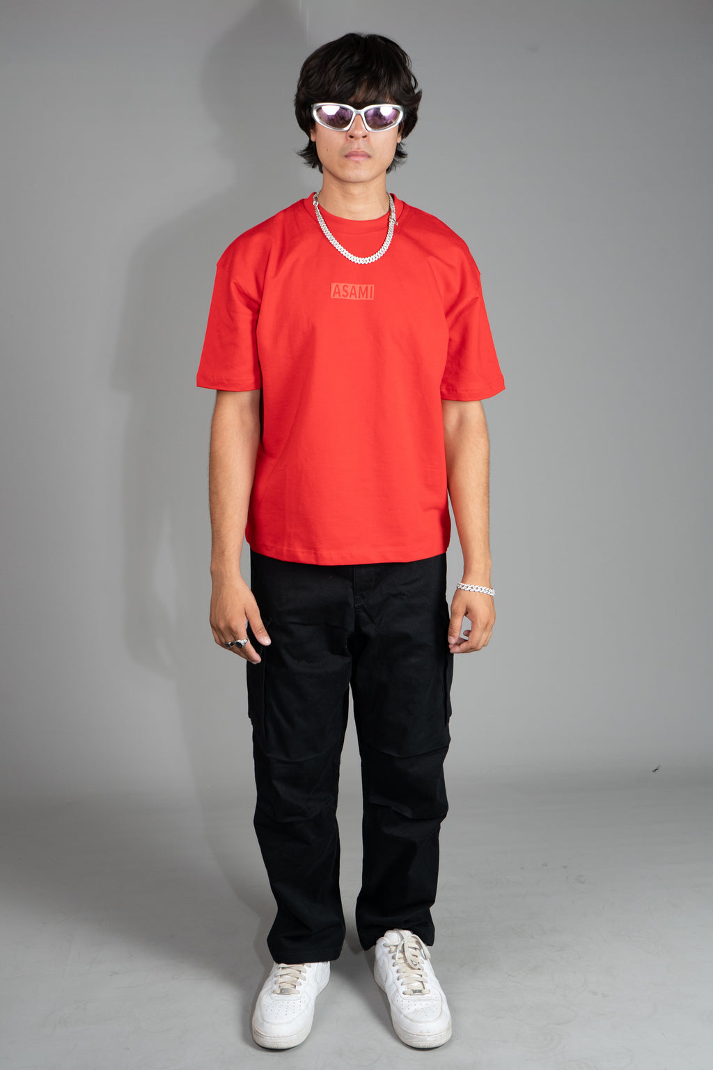 ASAMI Signature Red Oversized T-Shirt