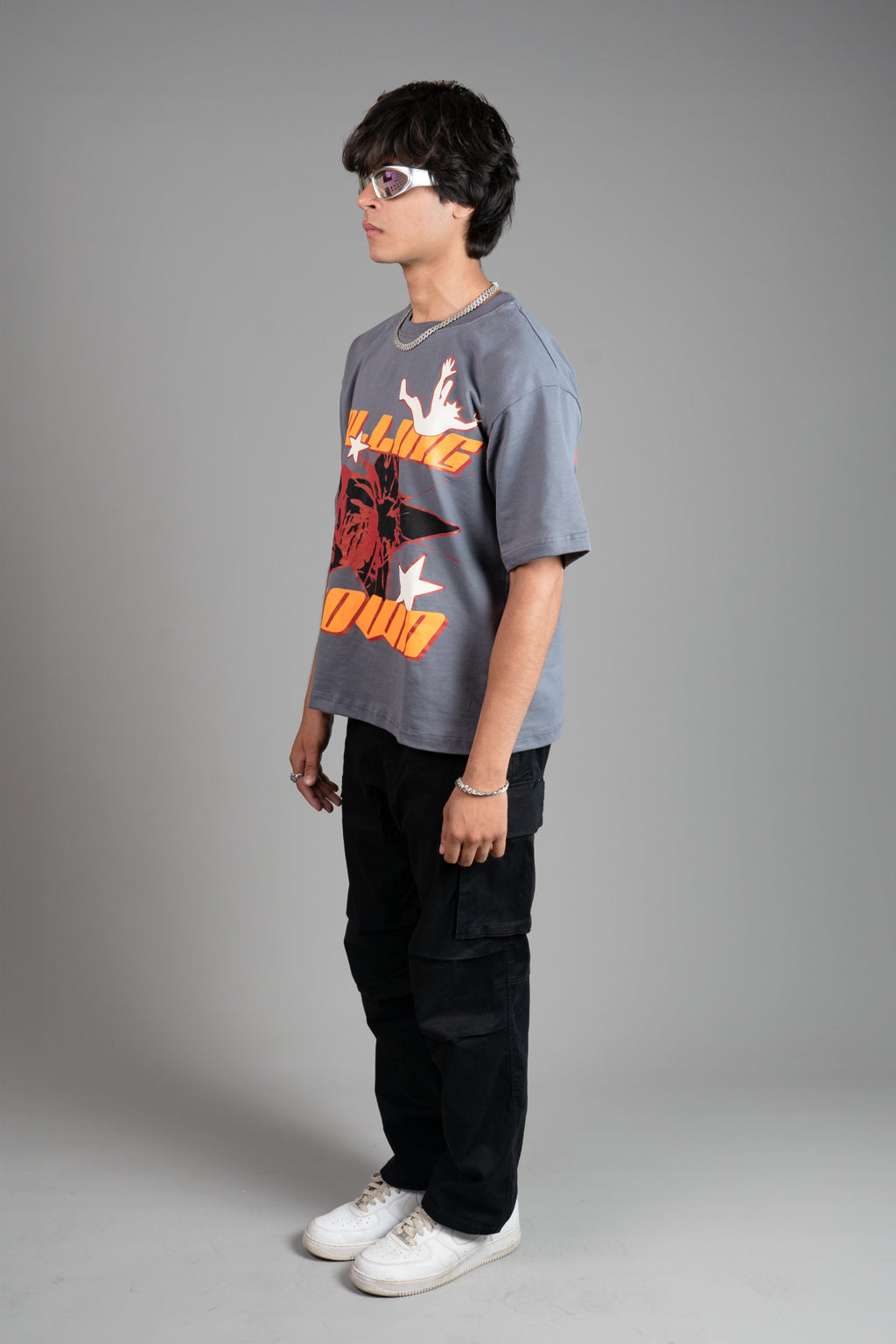 ASAMI Falling Chaos Graphic Oversized T-Shirt