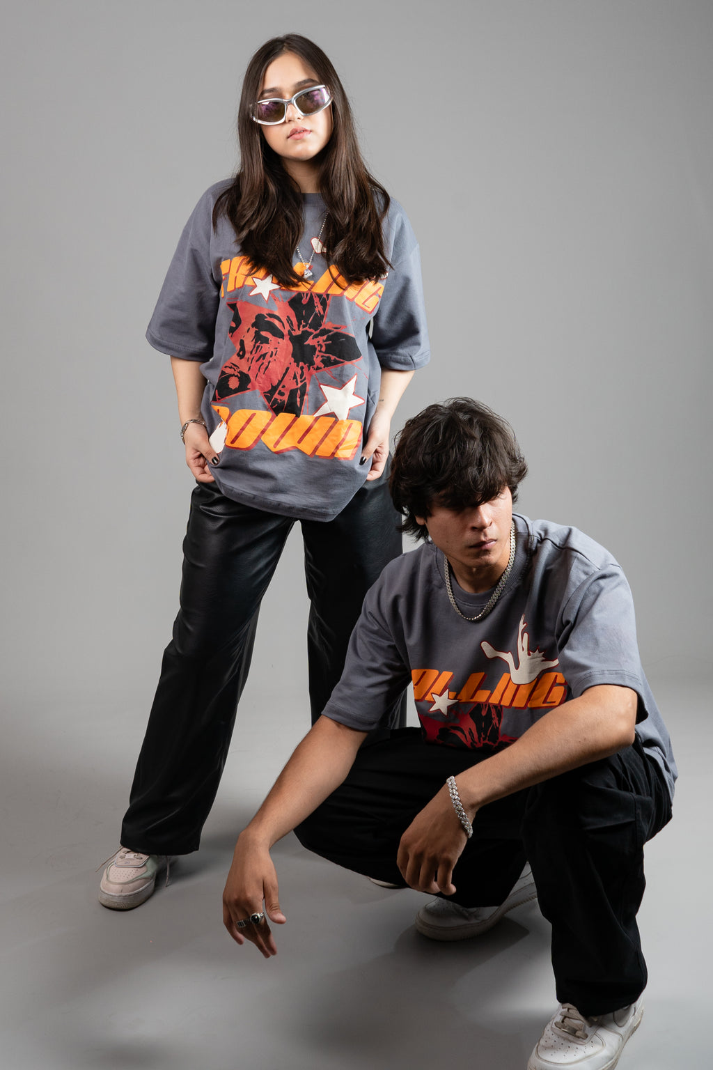 ASAMI Falling Chaos Graphic Oversized T-Shirt