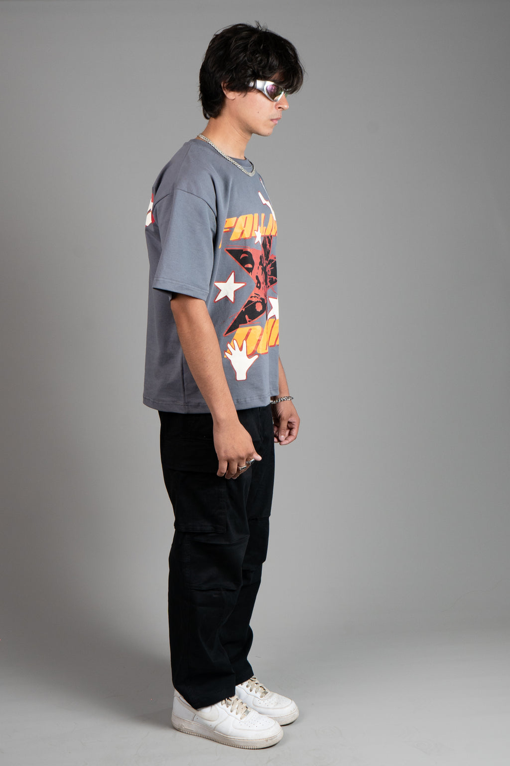 ASAMI Falling Chaos Graphic Oversized T-Shirt