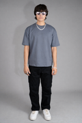 ASAMI Minimal Grey Oversized Tee
